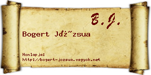 Bogert Józsua névjegykártya
